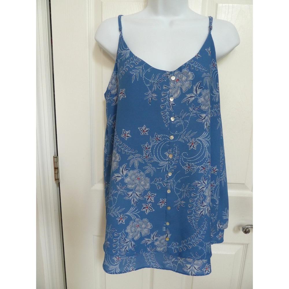 *NEW!! ZAC & RACHEL Strappy Pullover Top Adjustable Layered Hem Cool Beachy*
